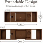 Plateau de baignoire en bambou extensible, support pour livres et tablettes, plateau de baignoire pliable