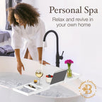 Plateau de baignoire en bambou extensible, support pour livres et tablettes, plateau de baignoire pliable