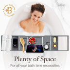 Plateau de baignoire en bambou extensible, support pour livres et tablettes, plateau de baignoire pliable