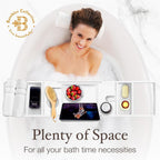Plateau de baignoire en bambou extensible, support pour livres et tablettes, plateau de baignoire pliable