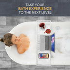 Plateau de baignoire en bambou réglable - Plateau de baignoire pliable en bois - Accessoires de bain