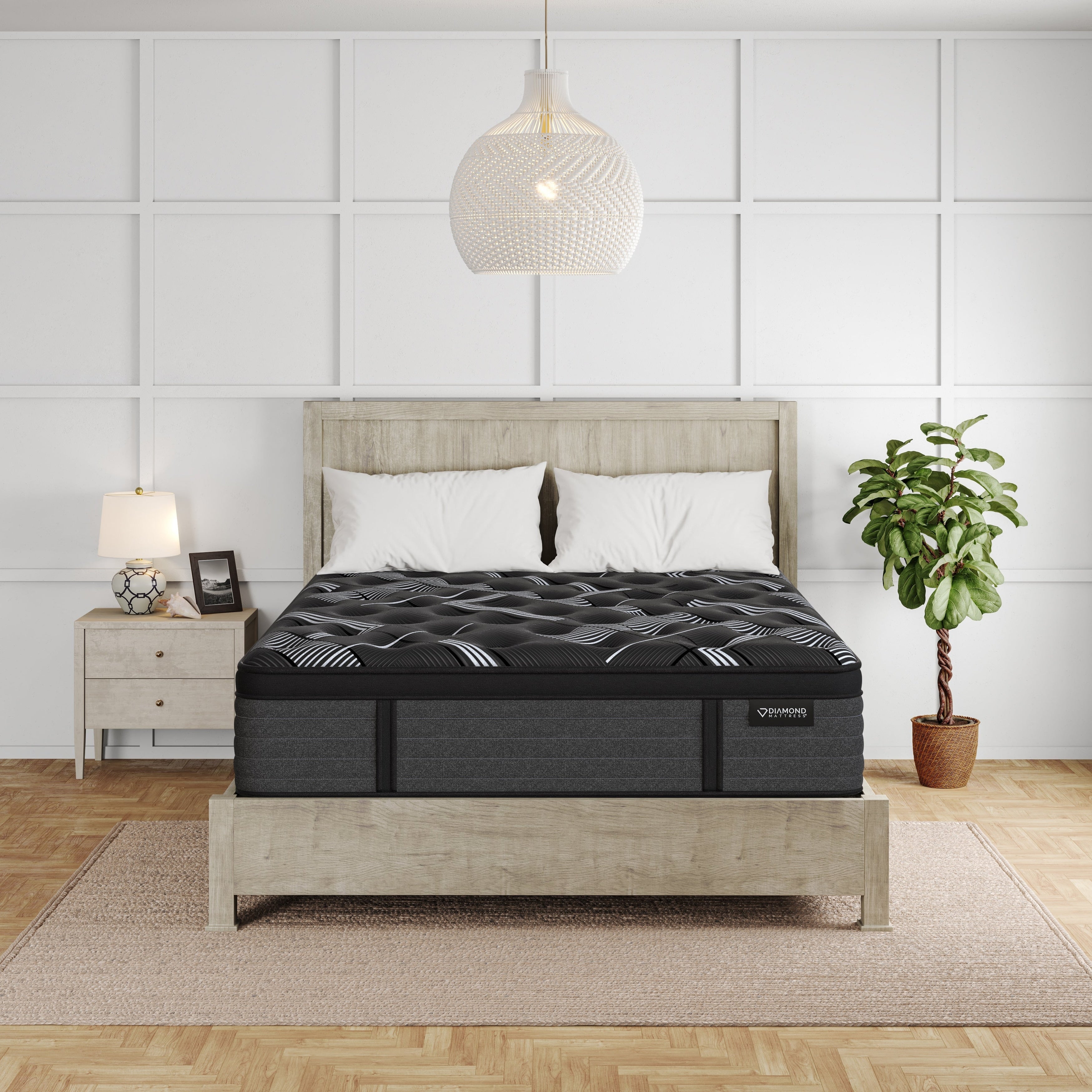 Banff Breeze, matelas hybride Euro Top en mousse à mémoire de forme infusée de graphite ultra-fraîche, certifié CertiPUR US et Greenguard Gold