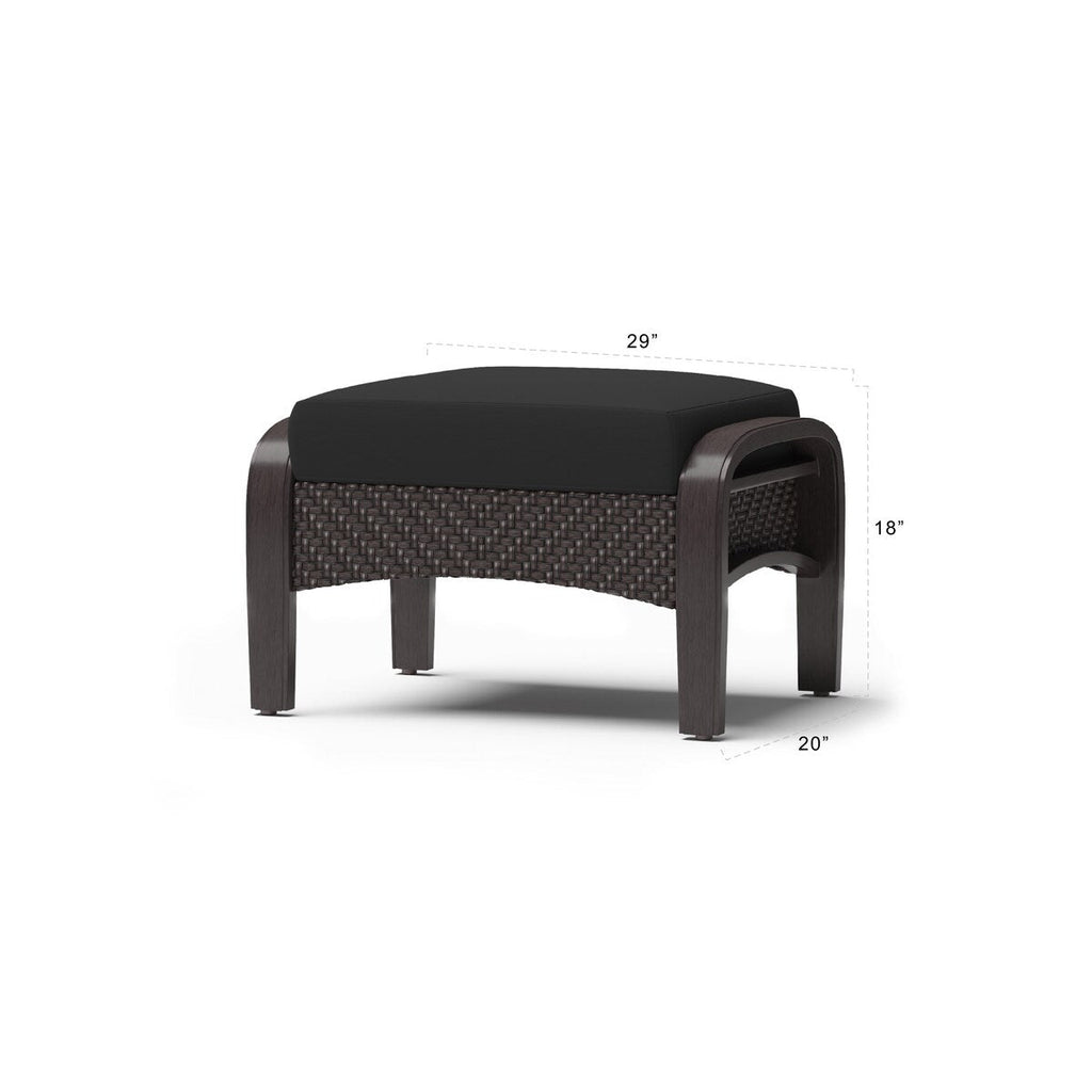 Ensemble de fauteuils club et poufs d'extérieur Barcelo Sunbrella 5 pièces