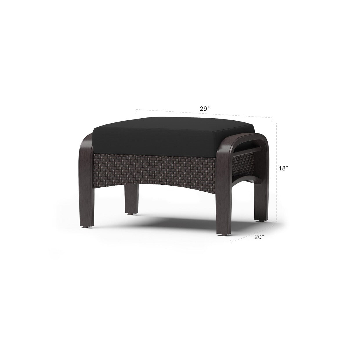 Ensemble de fauteuils club et poufs d'extérieur Barcelo Sunbrella 5 pièces