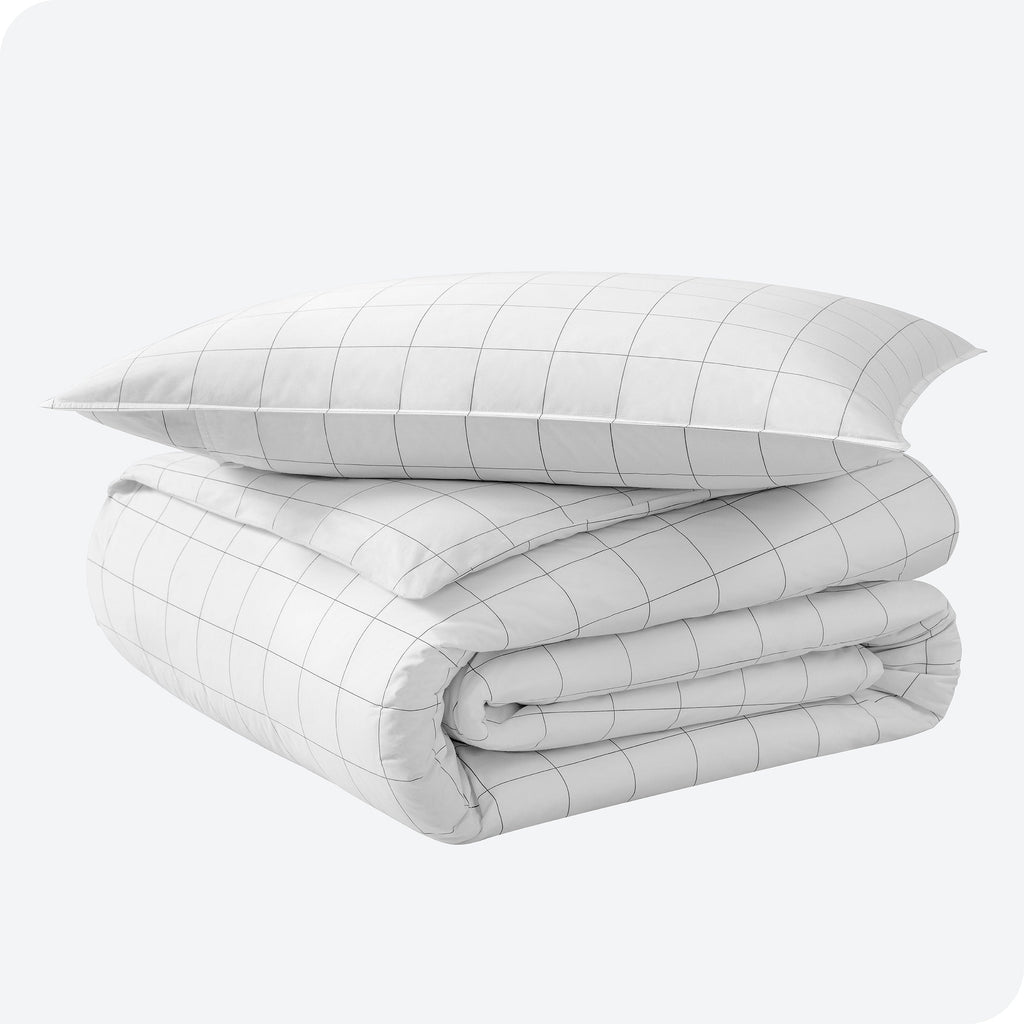 Parure de couette en percale de coton biologique Bare Home