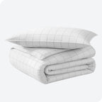 Parure de couette en percale de coton biologique Bare Home