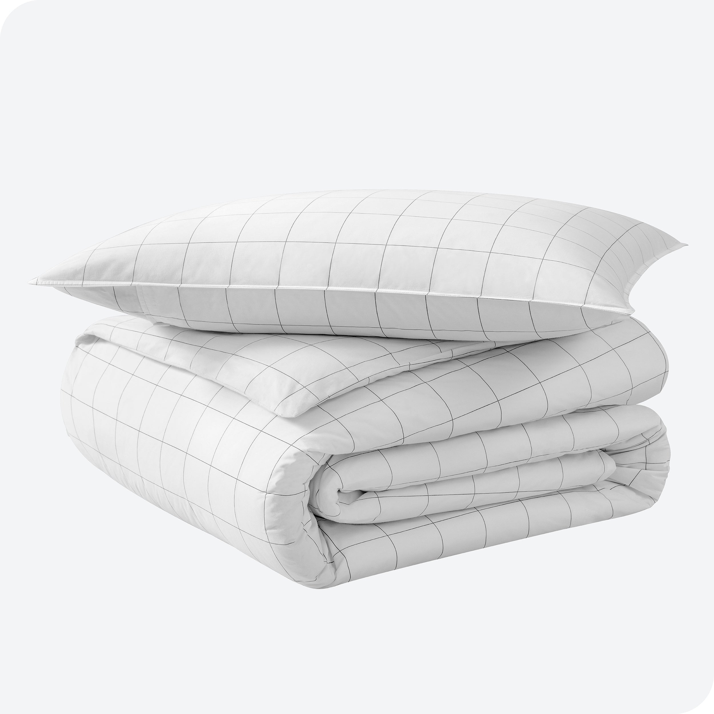 Parure de couette en percale de coton biologique Bare Home