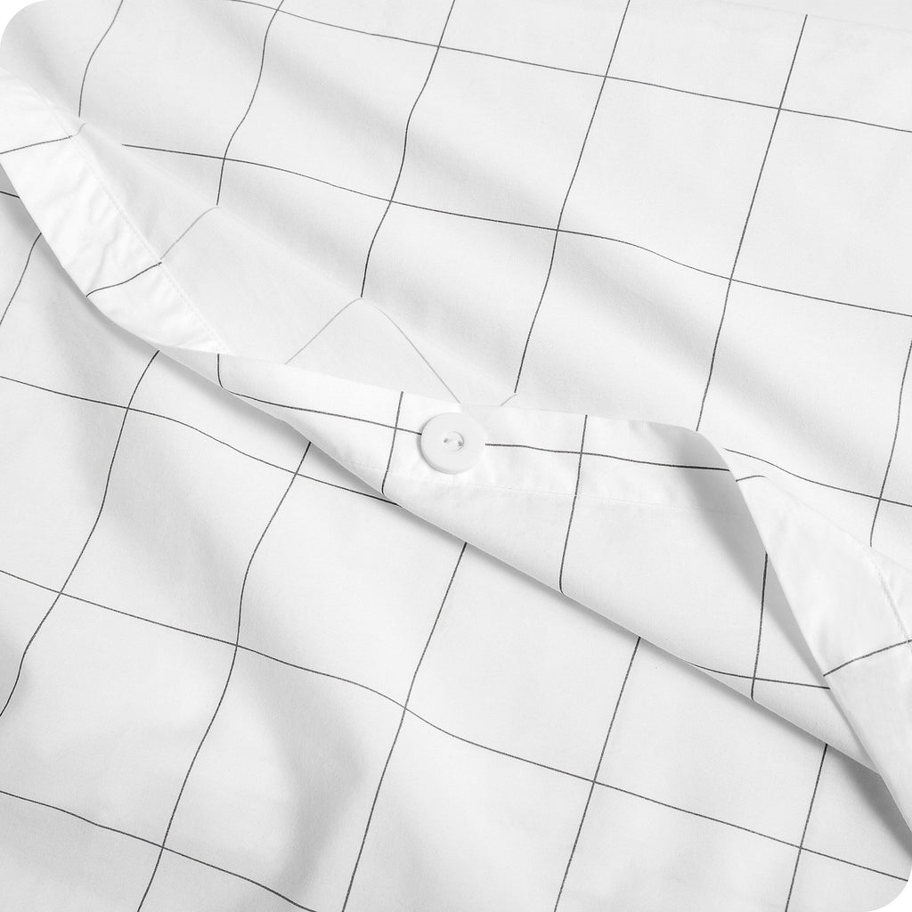 Parure de couette en percale de coton biologique Bare Home