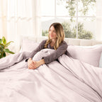 Parure de lit en coton biologique Bare Home - Tissage satin lisse