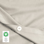 Parure de lit en coton biologique Bare Home - Tissage satin lisse