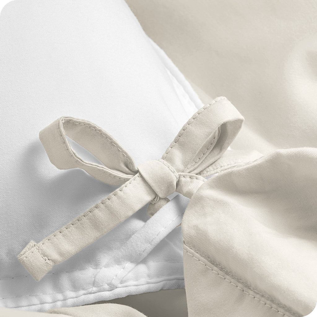 Parure de couette en percale de coton biologique Bare Home