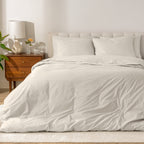 Parure de couette en percale de coton biologique Bare Home