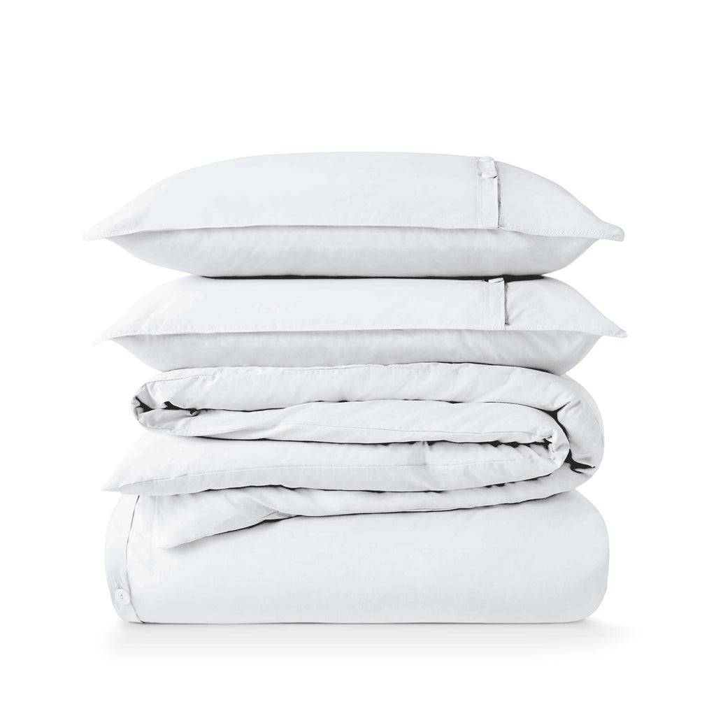 Parure de couette en percale de coton biologique Bare Home