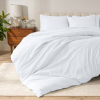 Parure de couette en percale de coton biologique Bare Home
