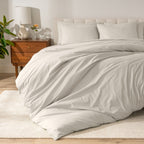Parure de couette en percale de coton biologique Bare Home