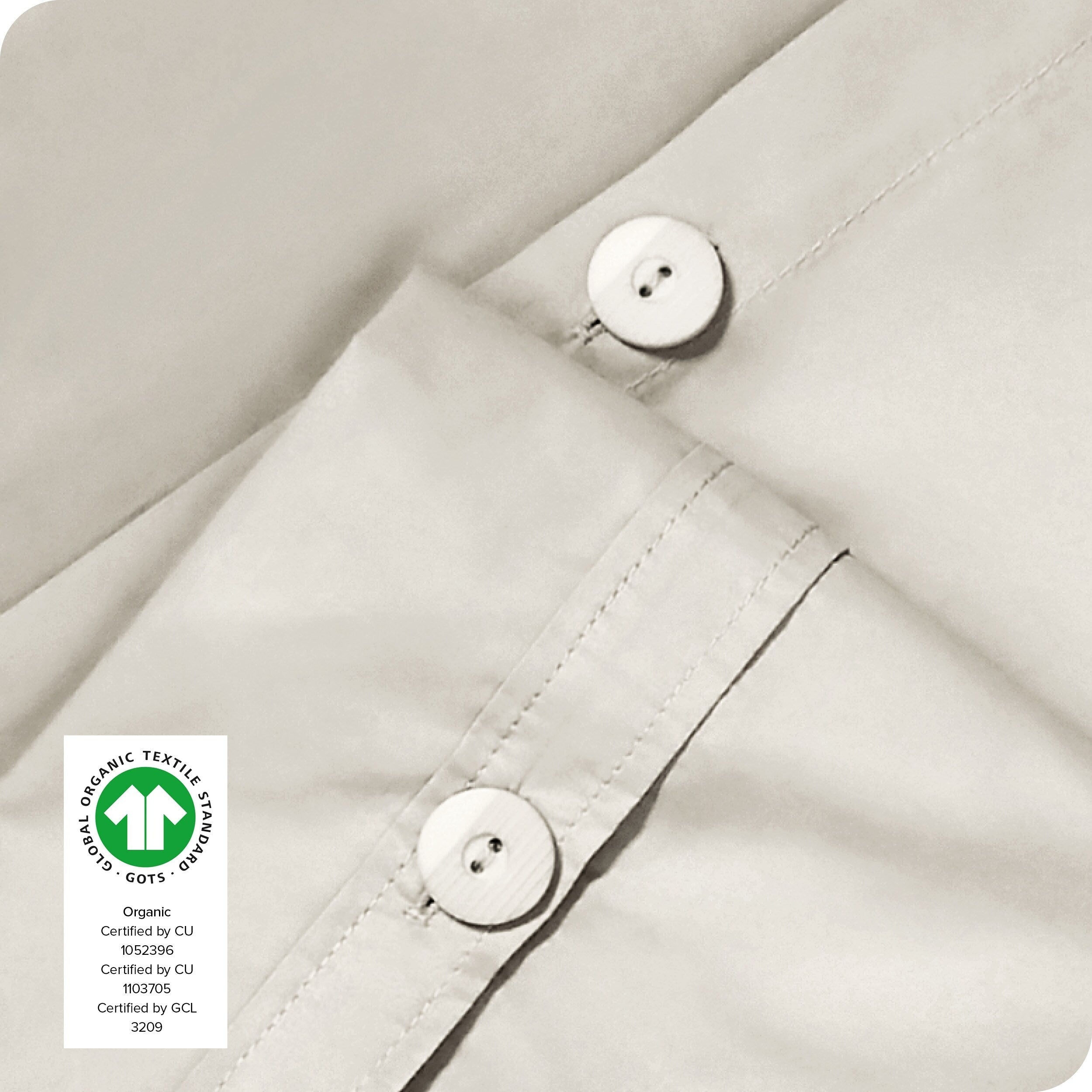 Parure de couette en percale de coton biologique Bare Home