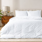 Parure de couette en percale de coton biologique Bare Home