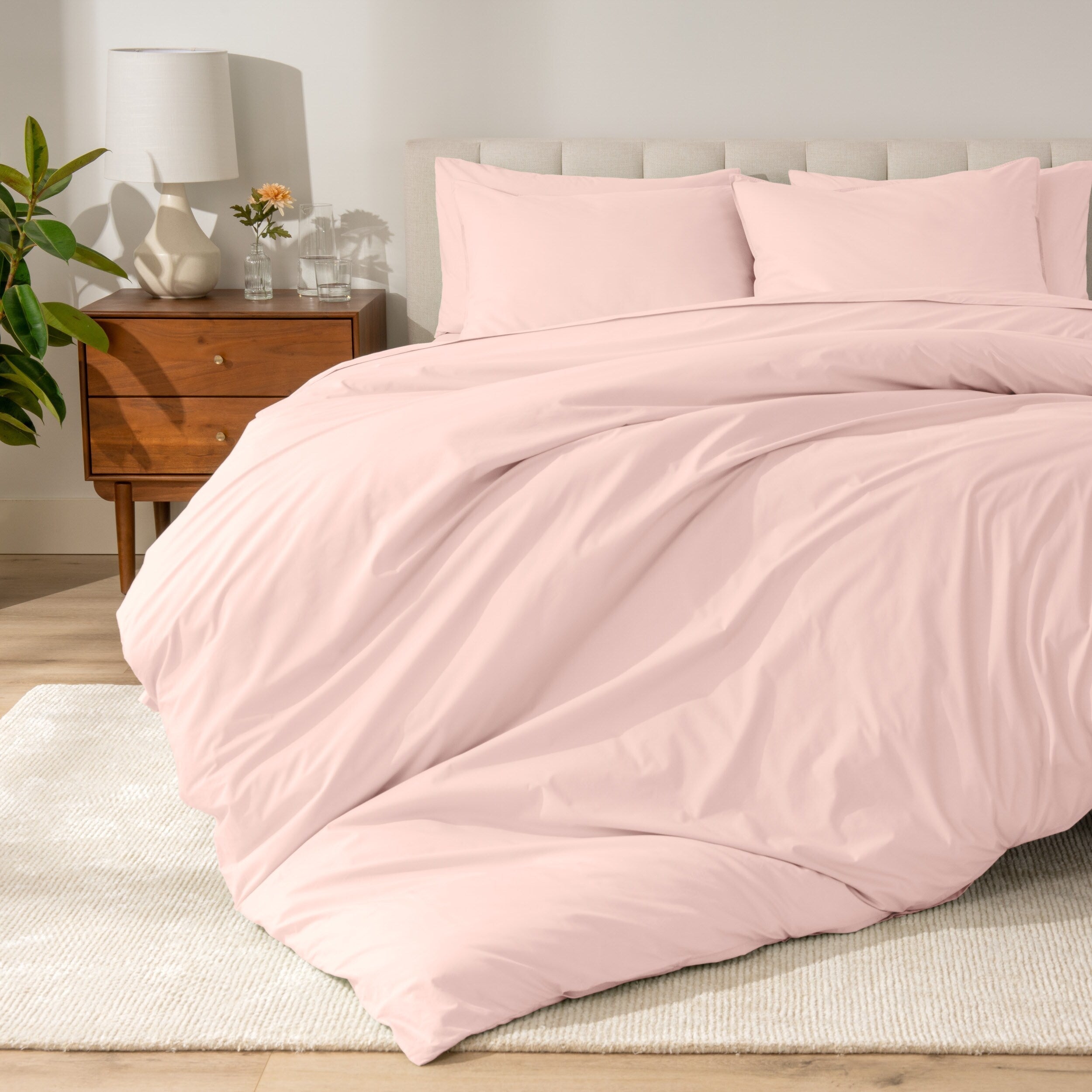 Parure de couette en percale de coton biologique Bare Home