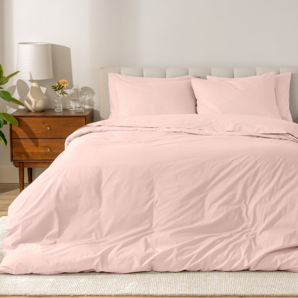 Parure de couette en percale de coton biologique Bare Home