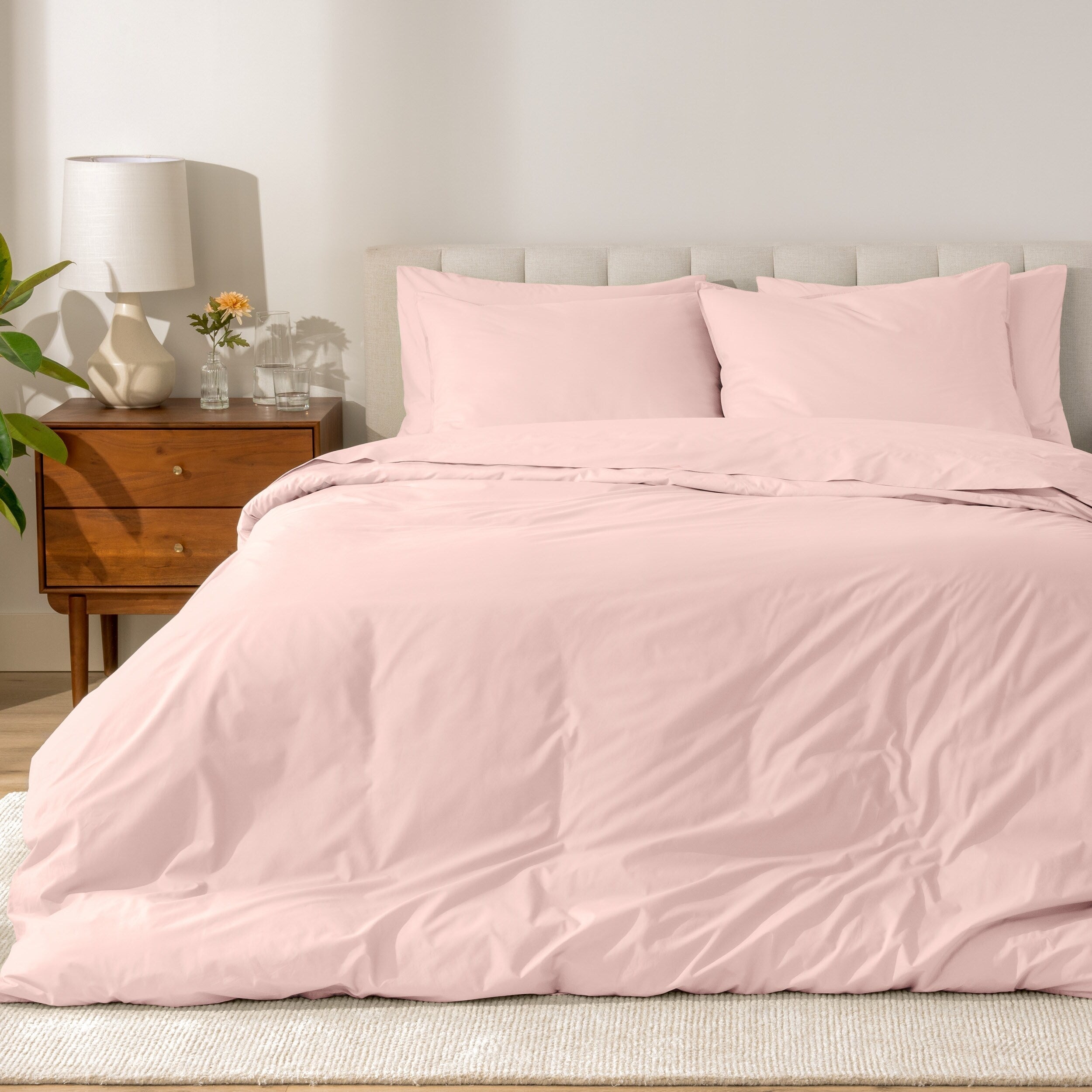Parure de couette en percale de coton biologique Bare Home