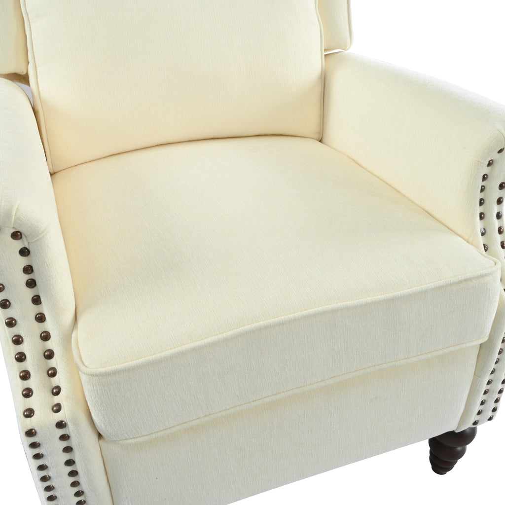 Fauteuil inclinable rembourré Barnn avec dossier à oreilles par Christopher Knight Home