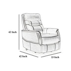 Fauteuil inclinable électrique Barrett, similicuir gris foncé, dossier coussiné