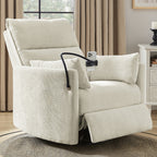 Fauteuil inclinable pivotant et électrique Barry Modern 38 pouces avec ports USB par HULALA HOME