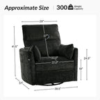 Fauteuil inclinable pivotant et électrique Barry Modern 38 pouces avec ports USB par HULALA HOME