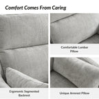 Fauteuil inclinable pivotant et électrique Barry Modern 38 pouces avec ports USB par HULALA HOME