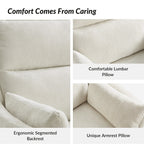 Fauteuil inclinable pivotant et électrique Barry Modern 38 pouces avec ports USB par HULALA HOME