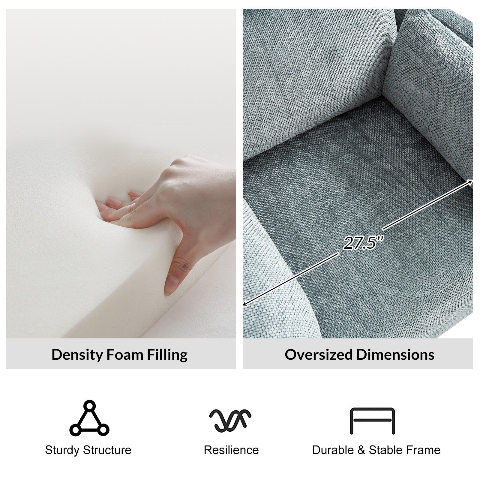 Fauteuil inclinable pivotant et électrique Barry Modern 38 pouces avec ports USB par HULALA HOME