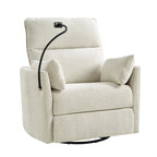 Fauteuil inclinable pivotant et électrique Barry Modern 38 pouces avec ports USB par HULALA HOME