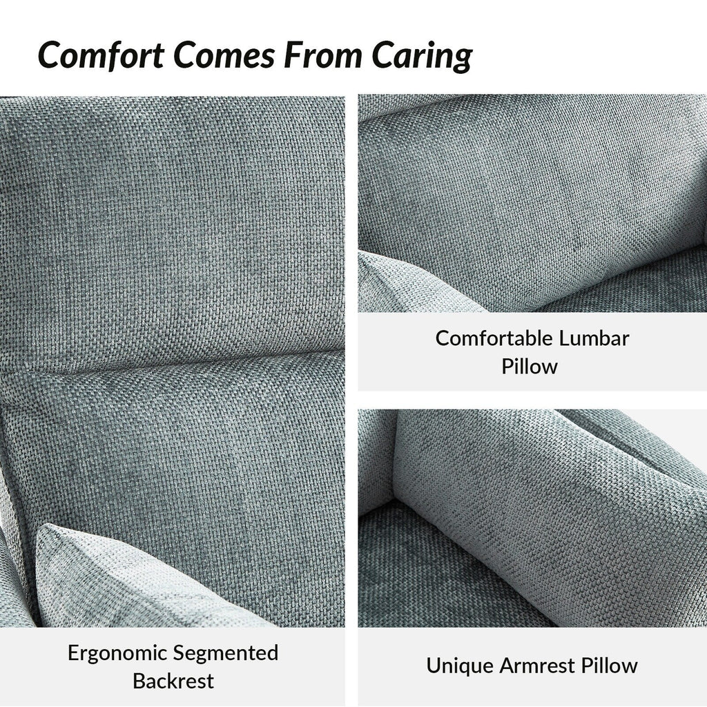 Fauteuil inclinable pivotant et électrique Barry Modern 38 pouces avec ports USB par HULALA HOME