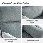 Fauteuil inclinable pivotant et électrique Barry Modern 38 pouces avec ports USB par HULALA HOME