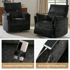 Fauteuil inclinable pivotant et électrique Barry Modern 38 pouces avec ports USB par HULALA HOME