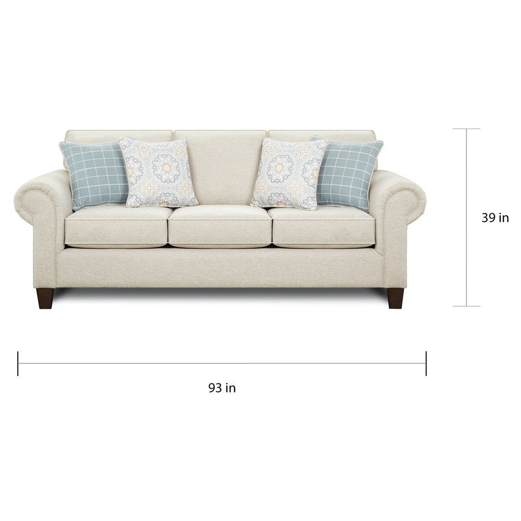 Canapé-lit traditionnel Bates Nickel gris clair Queen