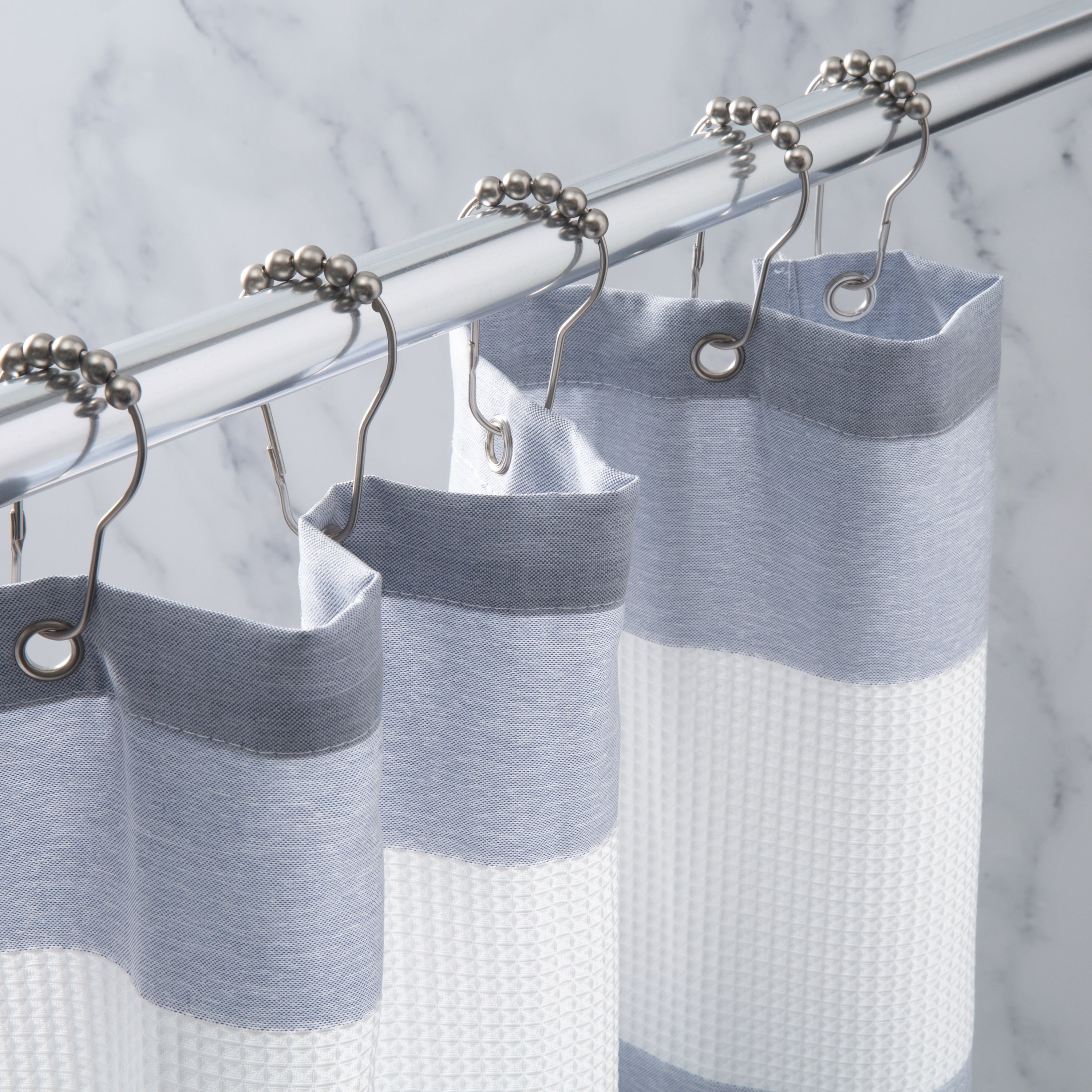 Anneaux de rideau de douche Bath Bliss, lot de 12 - Satin