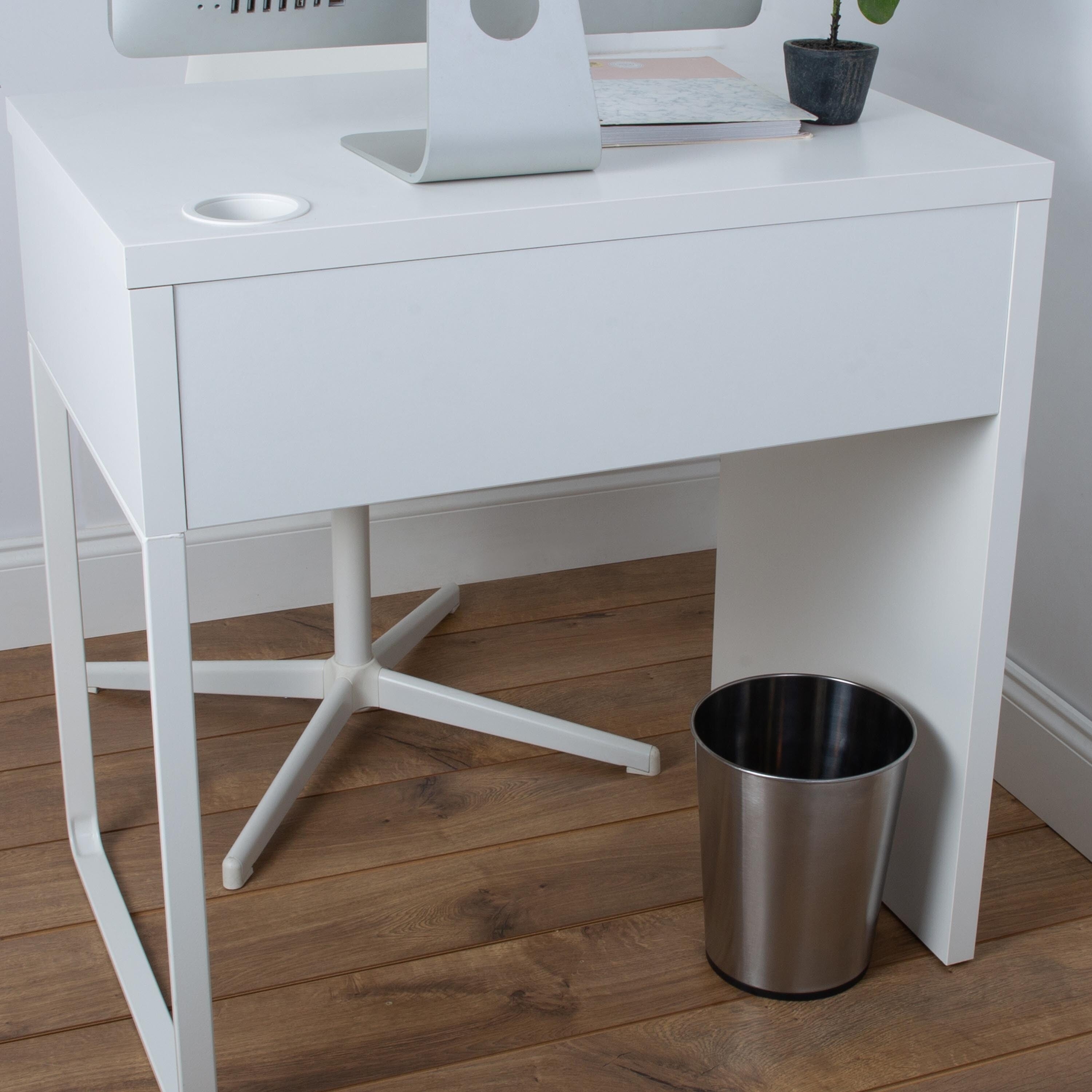 Poubelle Bath Bliss en acier inoxydable argenté - 7,7 x 9,6