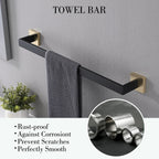 Ensemble de 5 accessoires de salle de bain Bathlet en acier inoxydable