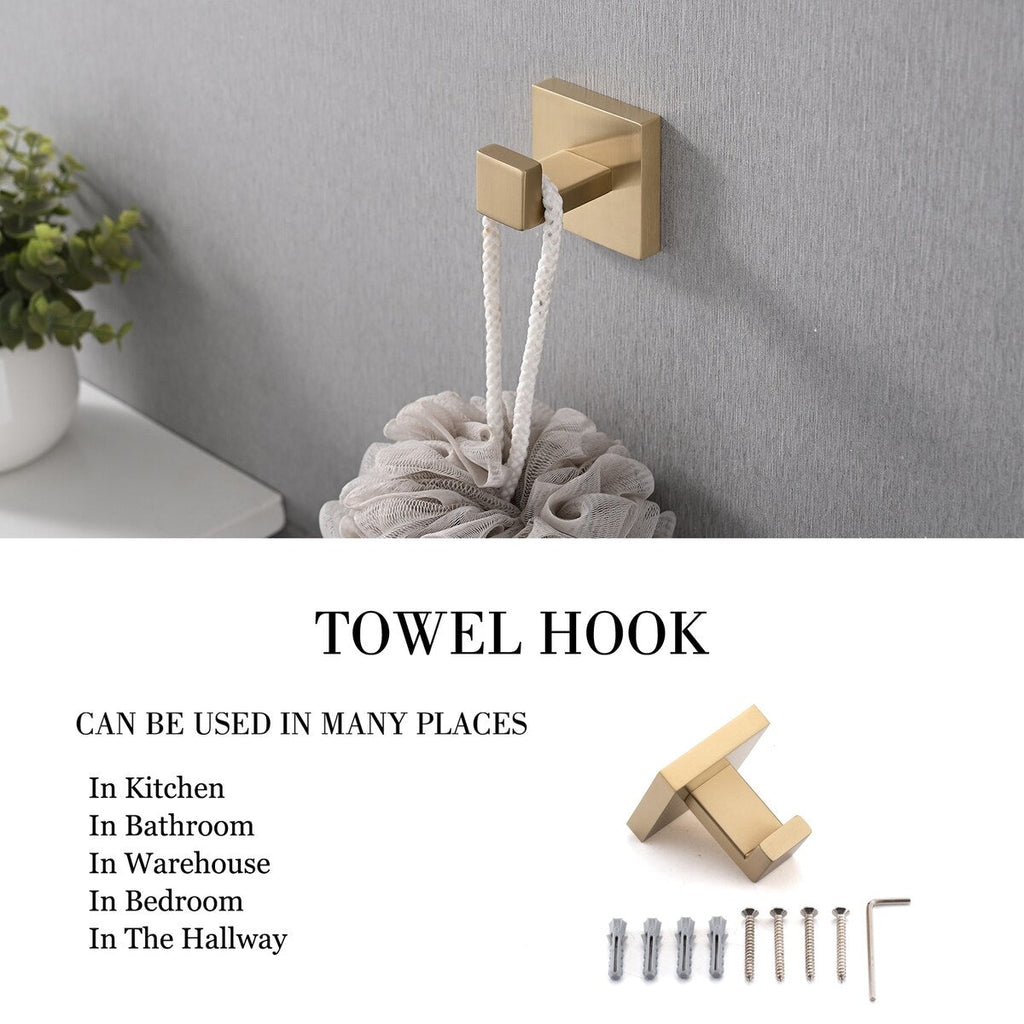 Ensemble de 5 accessoires de salle de bain Bathlet en acier inoxydable