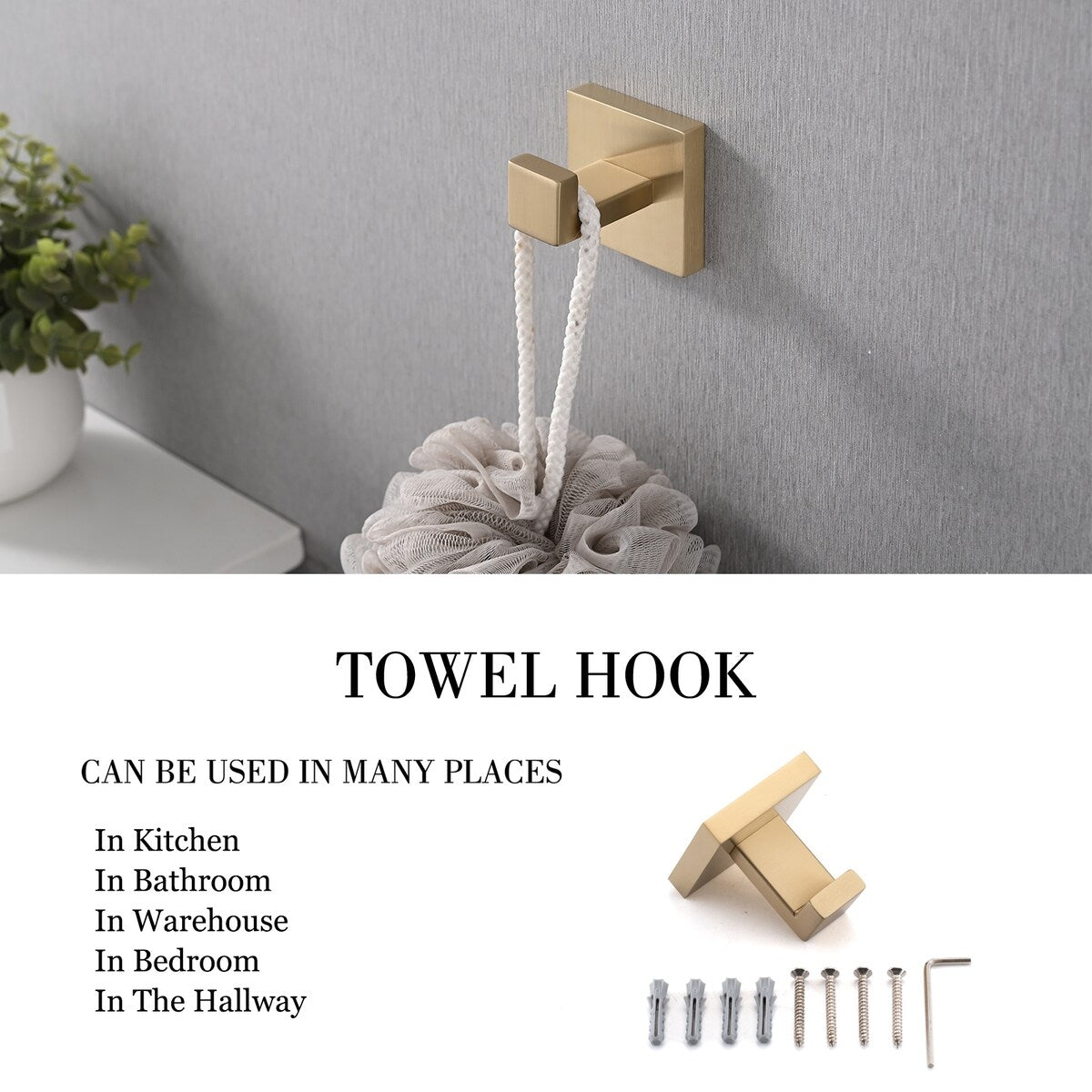 Ensemble de 5 accessoires de salle de bain Bathlet en acier inoxydable