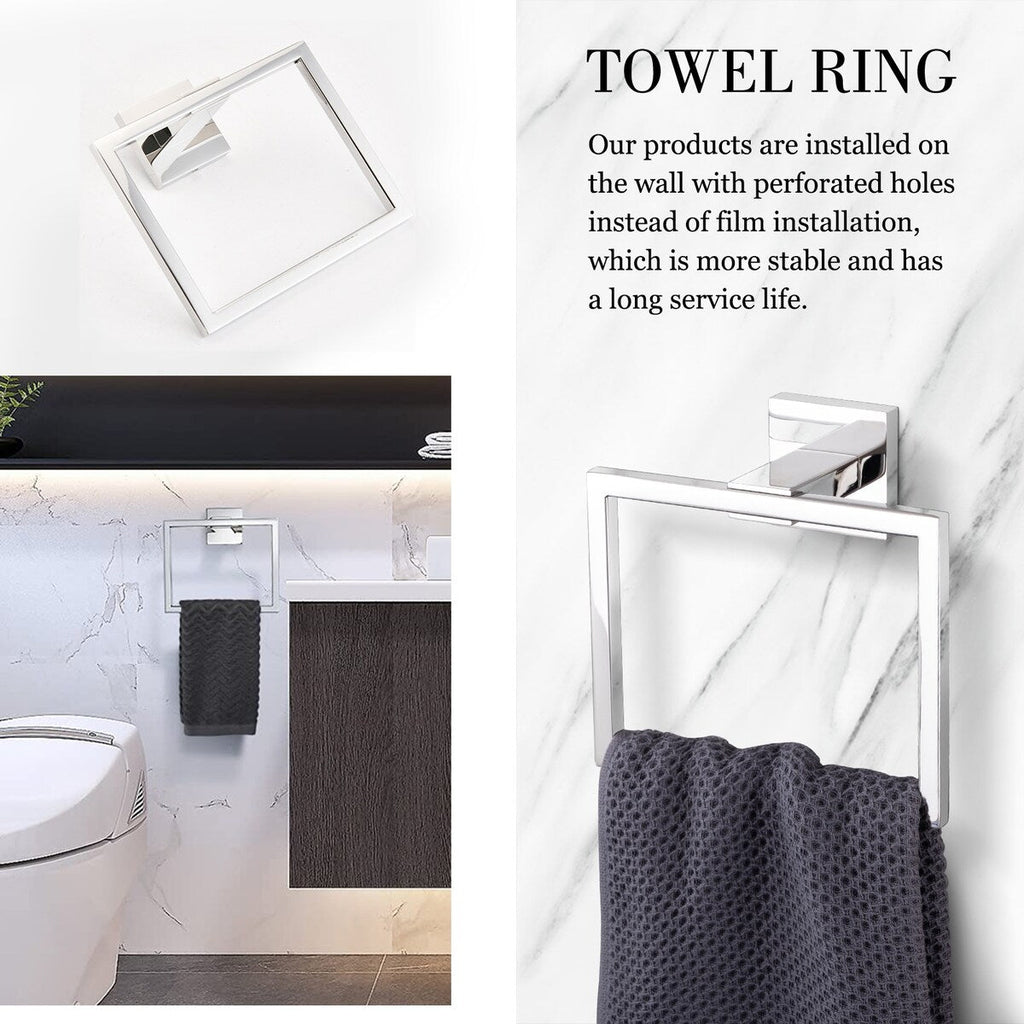 Ensemble de 5 accessoires de salle de bain Bathlet en acier inoxydable