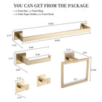 Ensemble de 5 accessoires de salle de bain Bathlet en acier inoxydable