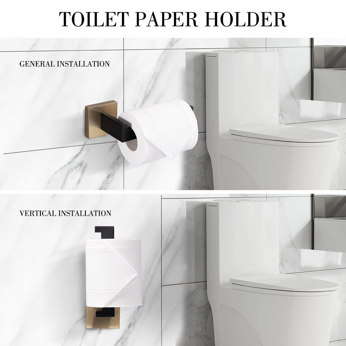 Ensemble de 5 accessoires de salle de bain Bathlet en acier inoxydable