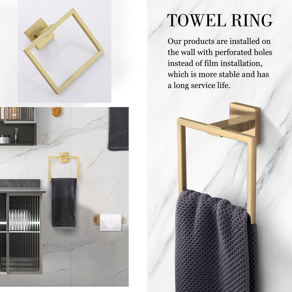 Ensemble de 5 accessoires de salle de bain Bathlet en acier inoxydable