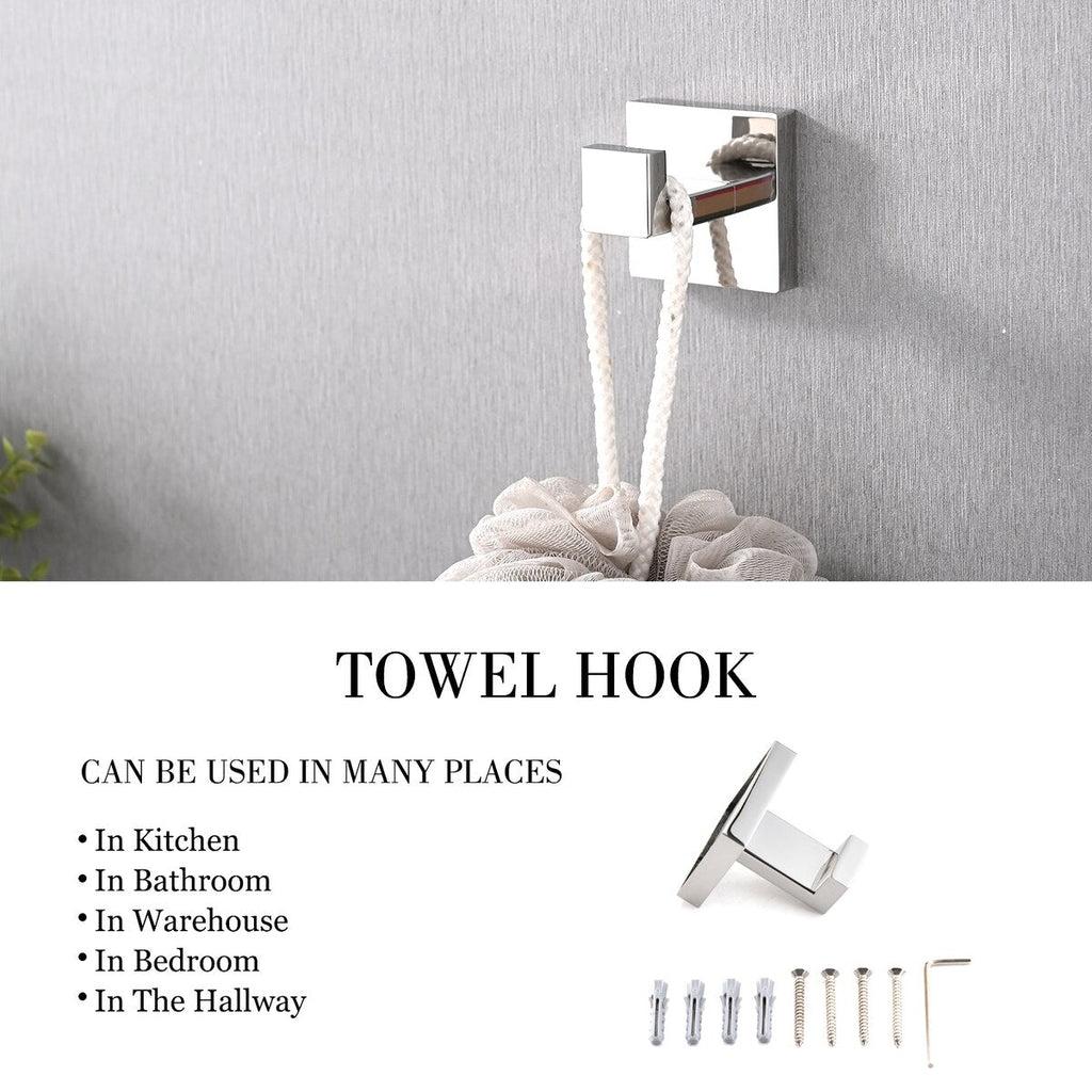 Ensemble de 5 accessoires de salle de bain Bathlet en acier inoxydable