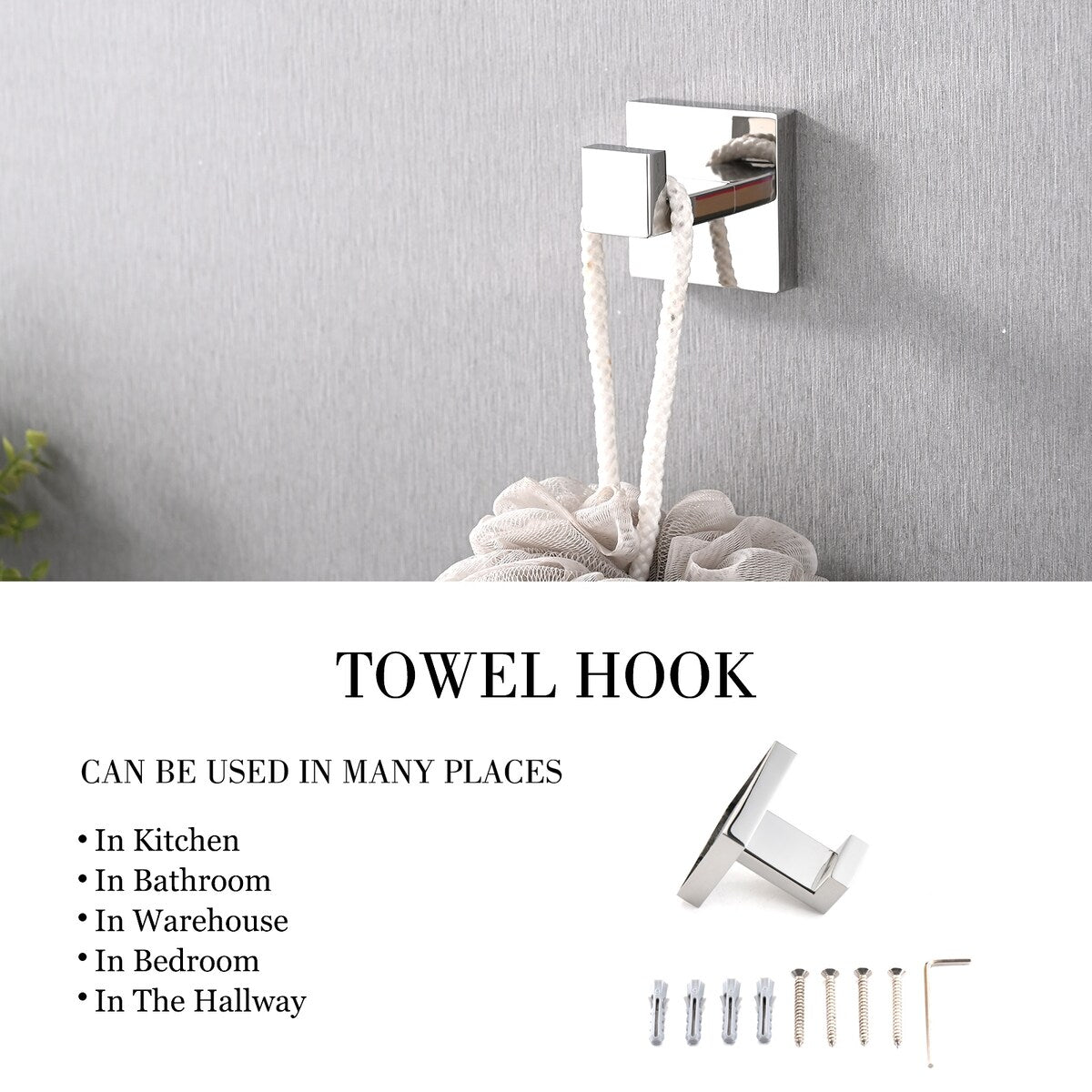 Ensemble de 5 accessoires de salle de bain Bathlet en acier inoxydable