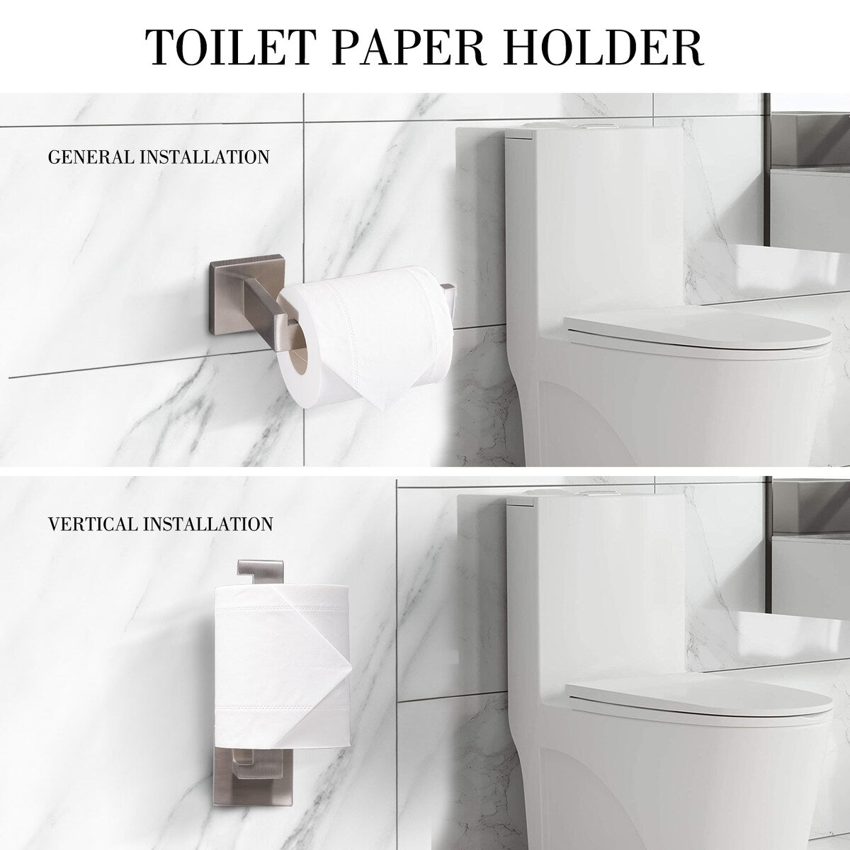 Ensemble de 5 accessoires de salle de bain Bathlet en acier inoxydable