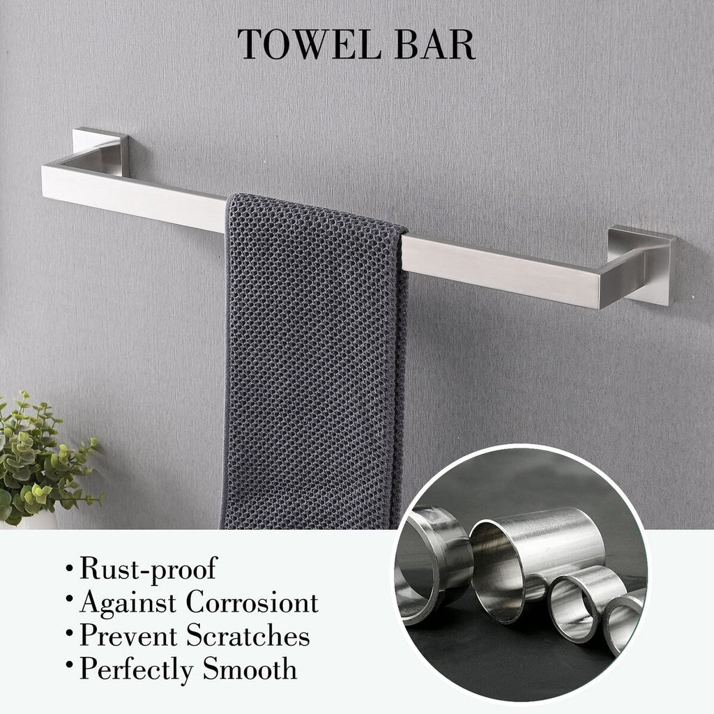 Ensemble de 5 accessoires de salle de bain Bathlet en acier inoxydable