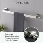 Ensemble de 5 accessoires de salle de bain Bathlet en acier inoxydable